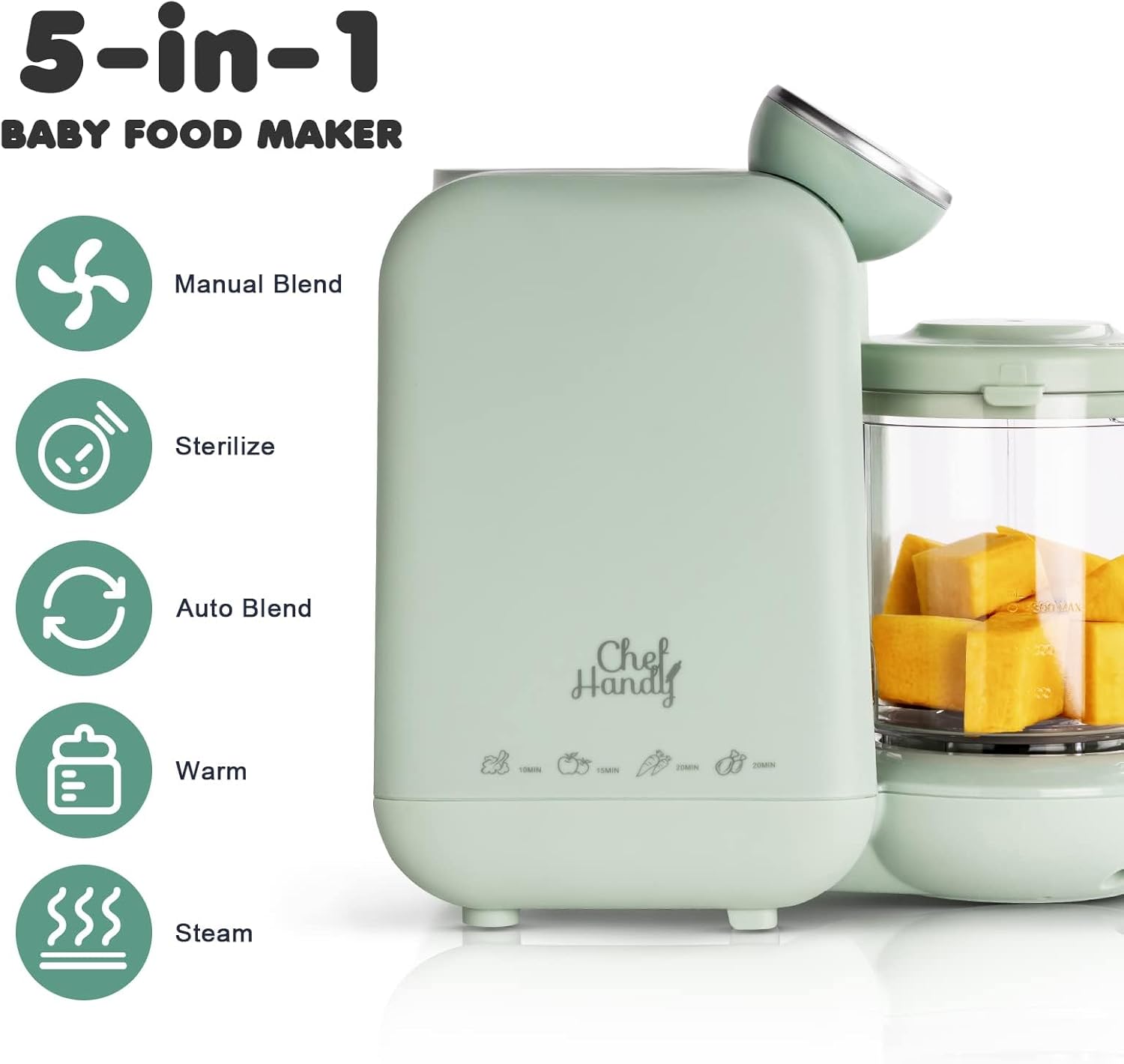 Chefhandy Baby Food Processor Green