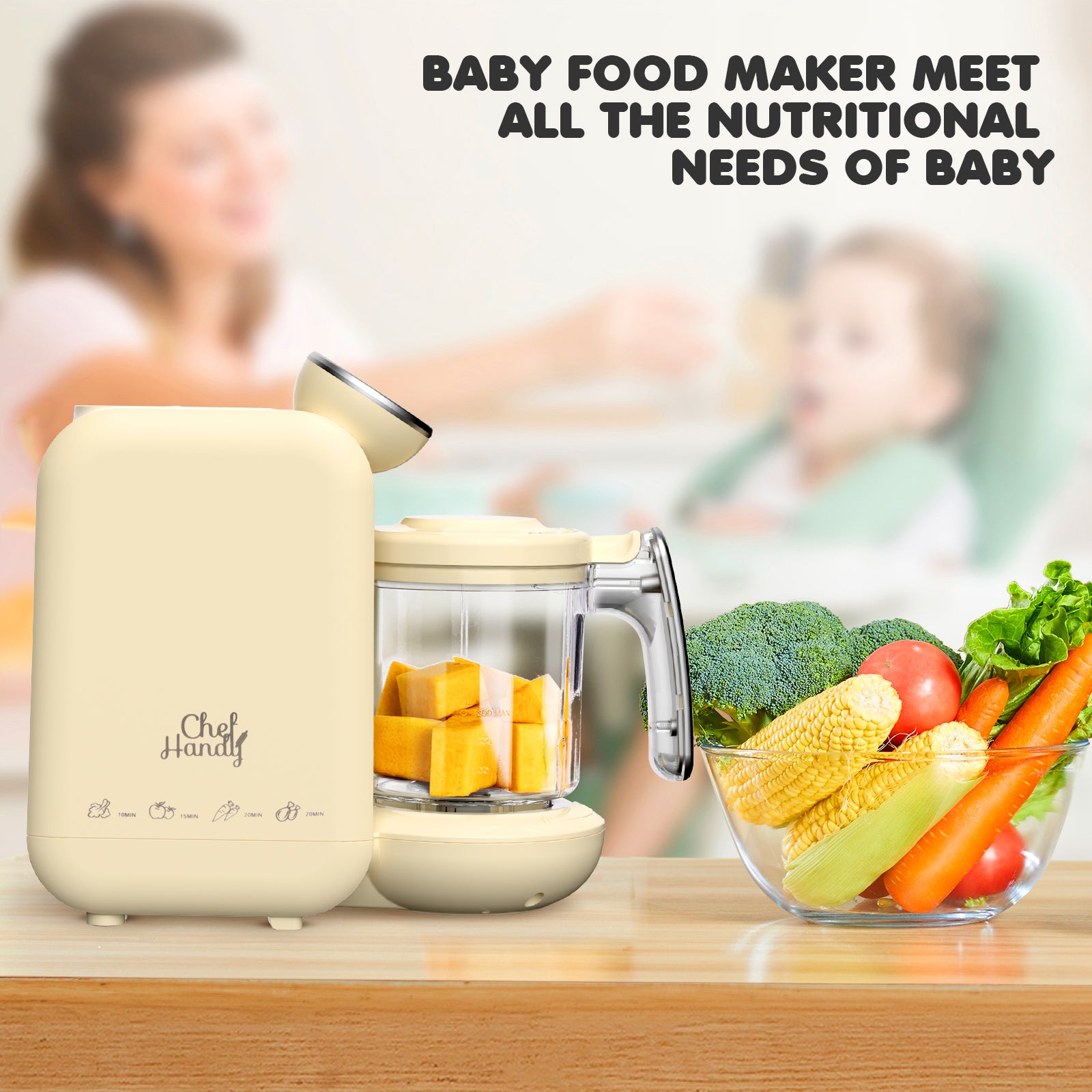 ChefHandy Baby Food Processor Yellow