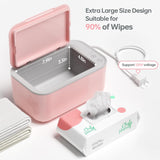 Chefhandy Baby Wipe Warmer, 3-Level Temperature Control, Quiet & Even Heating, Large Capacity for Easy Diaper Changes, Pink