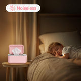 Chefhandy Baby Wipe Warmer, 3-Level Temperature Control, Quiet & Even Heating, Large Capacity for Easy Diaper Changes, Pink