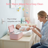 Chefhandy Baby Wipe Warmer, 3-Level Temperature Control, Quiet & Even Heating, Large Capacity for Easy Diaper Changes, Pink