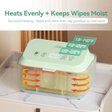 Chefhandy Baby Wipe Warmer, Wipe Warmer and Baby Wet Wipes Dispenser with UV Light Sanitizer,Baby Wipes Warmer for Babies,3 Heat Modes,Night Light,Heating Silence,Large Capacity Wipes Warmer (Green)