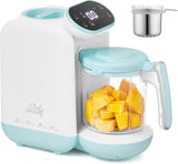 Chefhandy 5-in-1 Baby Food Maker | Auto Steam, Cook & Grind Blender | with Baby Bottle Warmer & 6 BPA-Free Pouches | Touch Screen Control, White