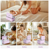 Chefhandy Wipe Warmer with Adjustable Temperature, Silent Heating & Large Capacity | Constant Warmth for Baby or Adult Wipes, Purple