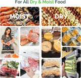 GERYON Vacuum Sealer Bags for All Food Vacuum Sealer Machine, 2 Pack 8" x 16' Vac Sealer Rolls, Commercial Grade BPA-Free Material for Sous Vide & Saver Storage