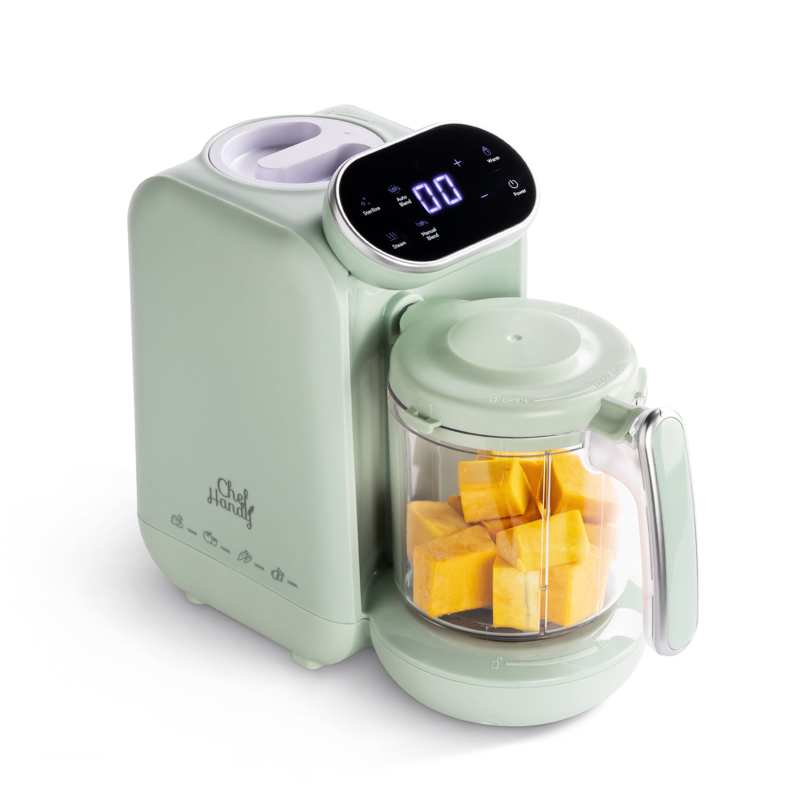 Baby Food Maker with Storage and Spoons Blue