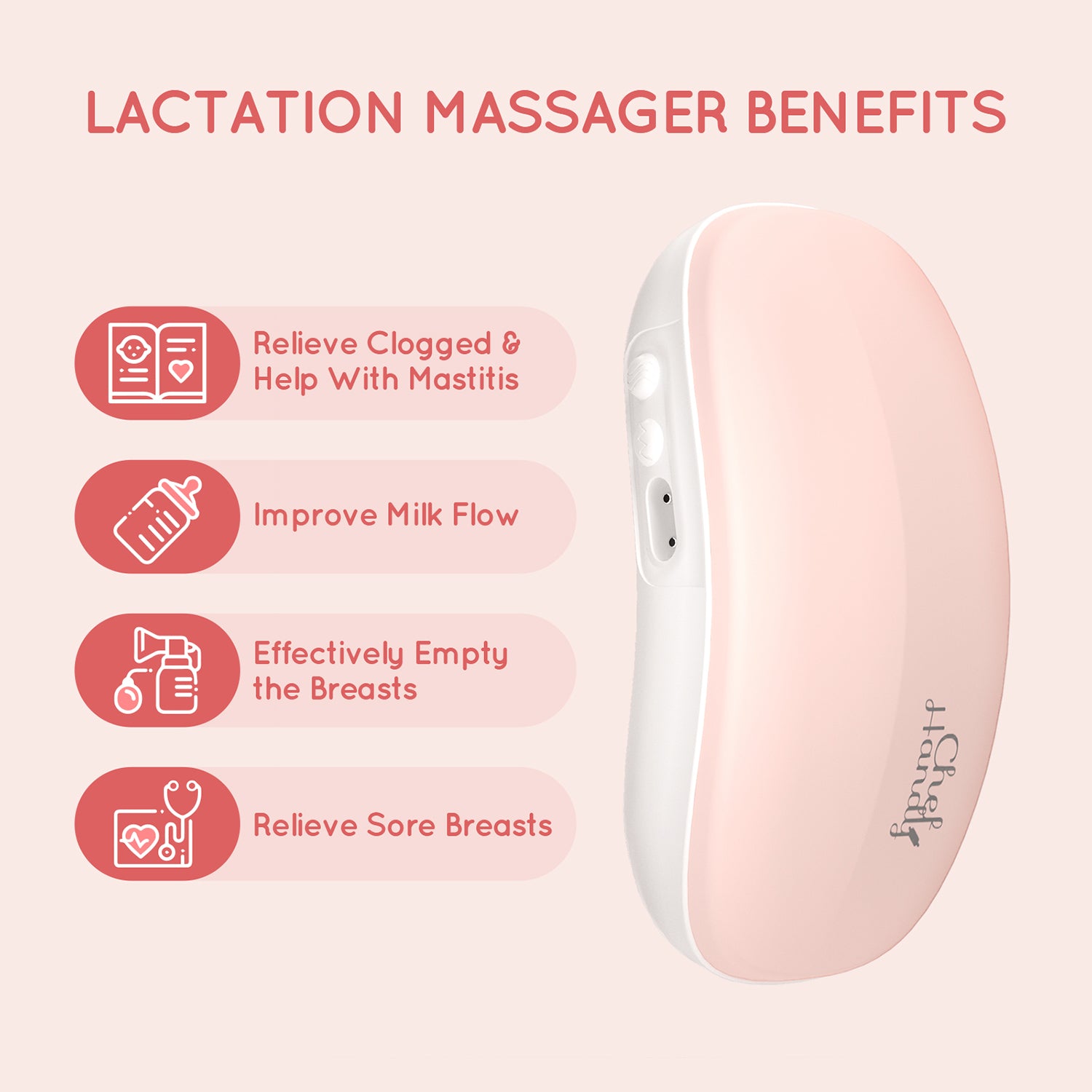 Lactation Massager for Breastfeeding, Nursing, Pumping,Support for Clogged  Ducts